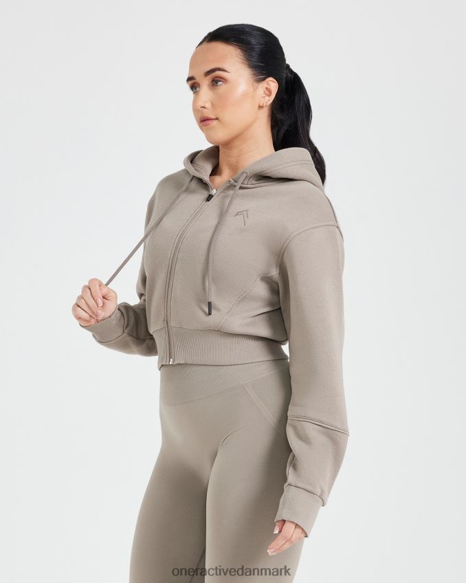 minky tøj X26NZ0617 Oner Active klassisk lounge-hættetrøje med cropped lynlås