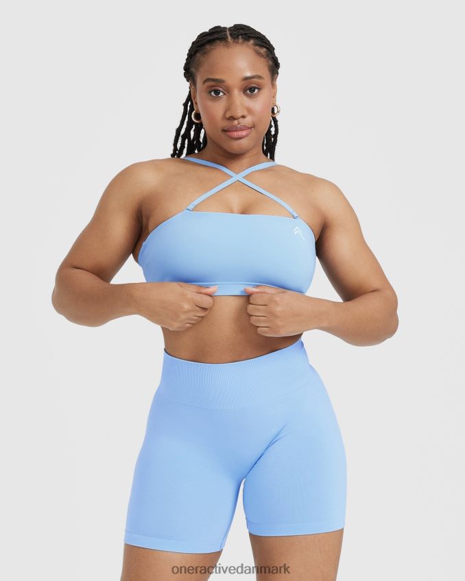 pulveriseret blå tøj X26NZ095 Oner Active hverdags bandeau bralette