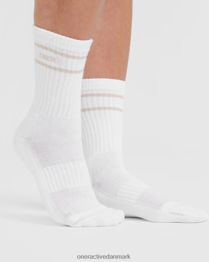 råhvid/blå/hvid tilbehør X26NZ0651 Oner Active varsity crew sokker 3 pak