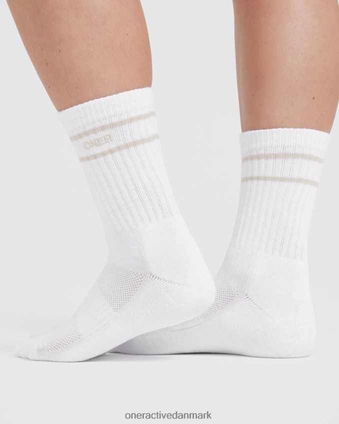 råhvid/blå/hvid tilbehør X26NZ0651 Oner Active varsity crew sokker 3 pak