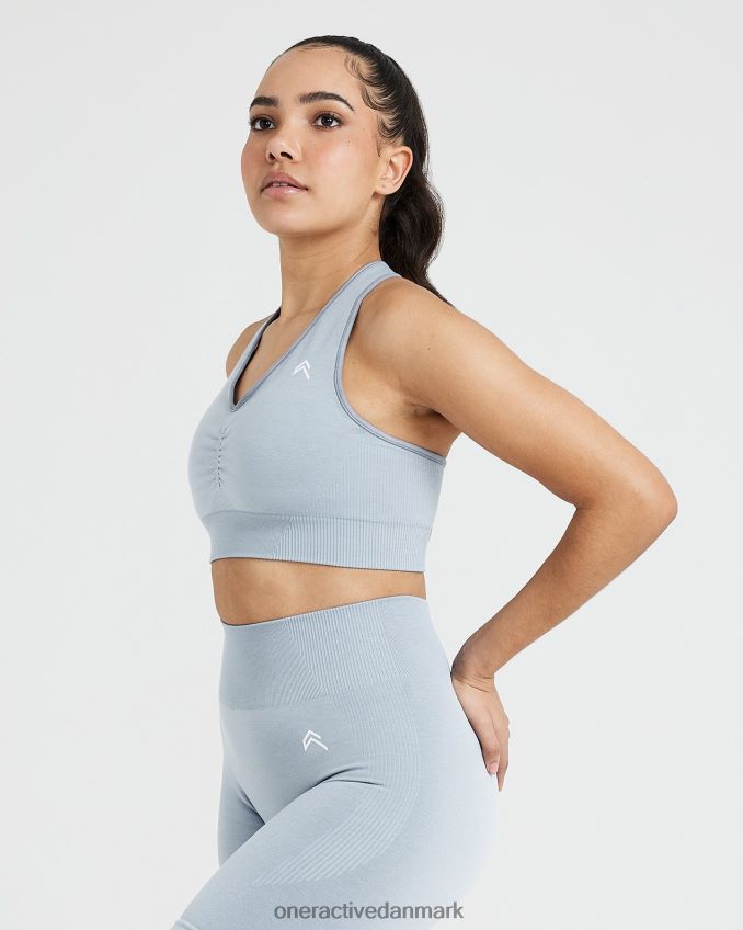 røg grå mergel tøj X26NZ0146 Oner Active klassisk sømløs 20 v-hals bralette