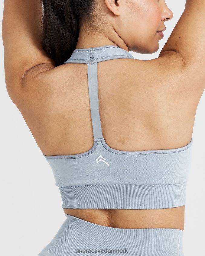 røg grå mergel tøj X26NZ0146 Oner Active klassisk sømløs 20 v-hals bralette