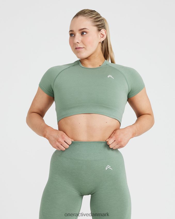 salvie mergel tøj X26NZ0454 Oner Active klassisk sømløs 20 kortærmet crop top
