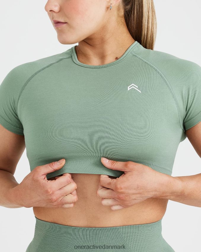 salvie mergel tøj X26NZ0454 Oner Active klassisk sømløs 20 kortærmet crop top