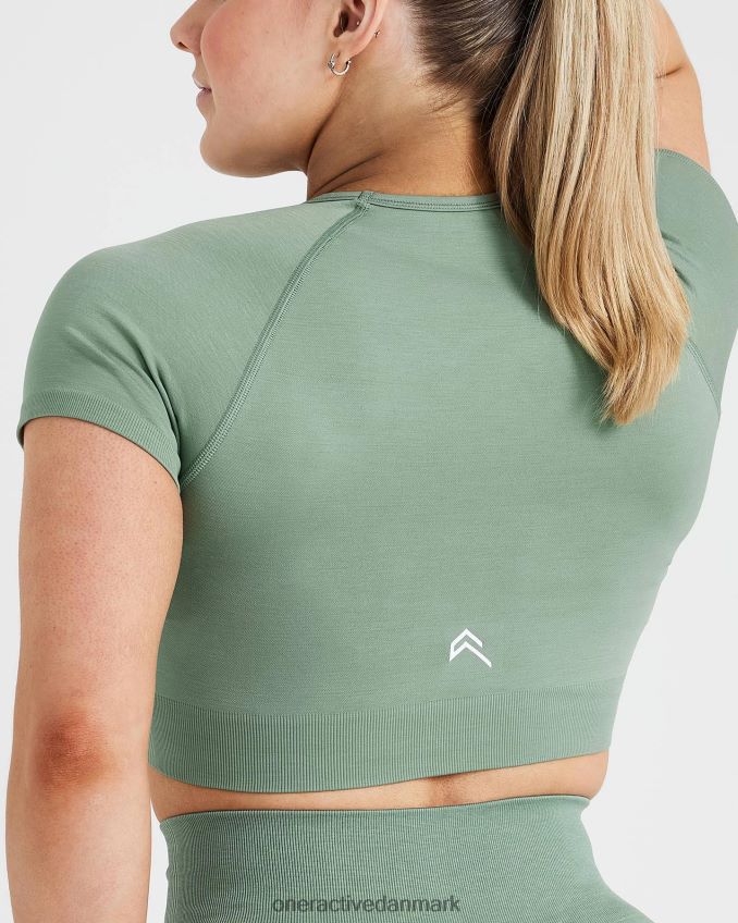 salvie mergel tøj X26NZ0454 Oner Active klassisk sømløs 20 kortærmet crop top