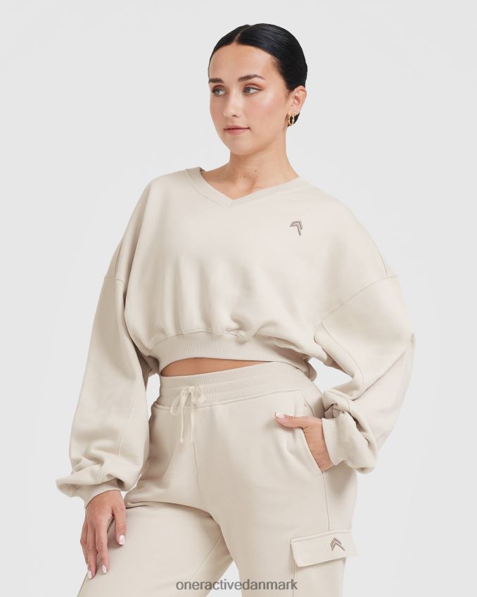 sand tøj X26NZ0577 Oner Active let oversized sweatshirt med v-hals hele dagen