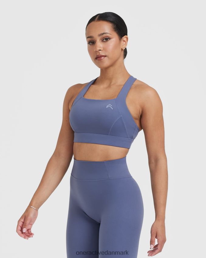 skifer blå tøj X26NZ0167 Oner Active tidløs bralette med firkantet hals