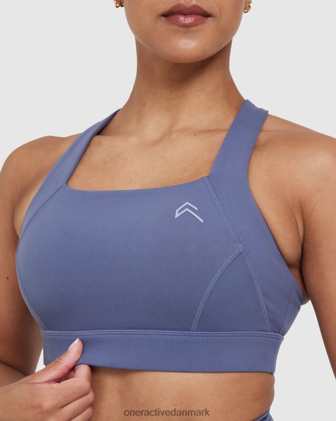 skifer blå tøj X26NZ0167 Oner Active tidløs bralette med firkantet hals