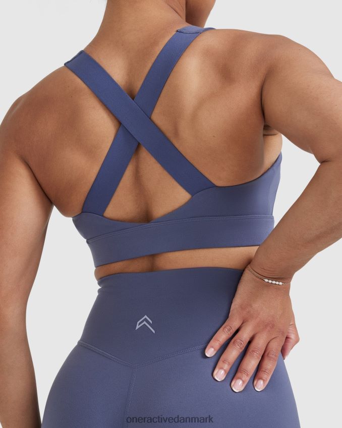 skifer blå tøj X26NZ0167 Oner Active tidløs bralette med firkantet hals