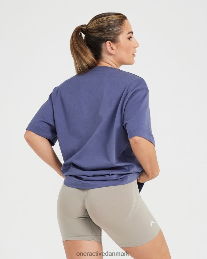 skifer blå tøj X26NZ0530 Oner Active oversized kortærmet klub-t-shirt