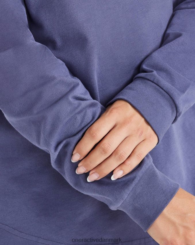 skifer blå tøj X26NZ0532 Oner Active oversized langærmet klub-t-shirt