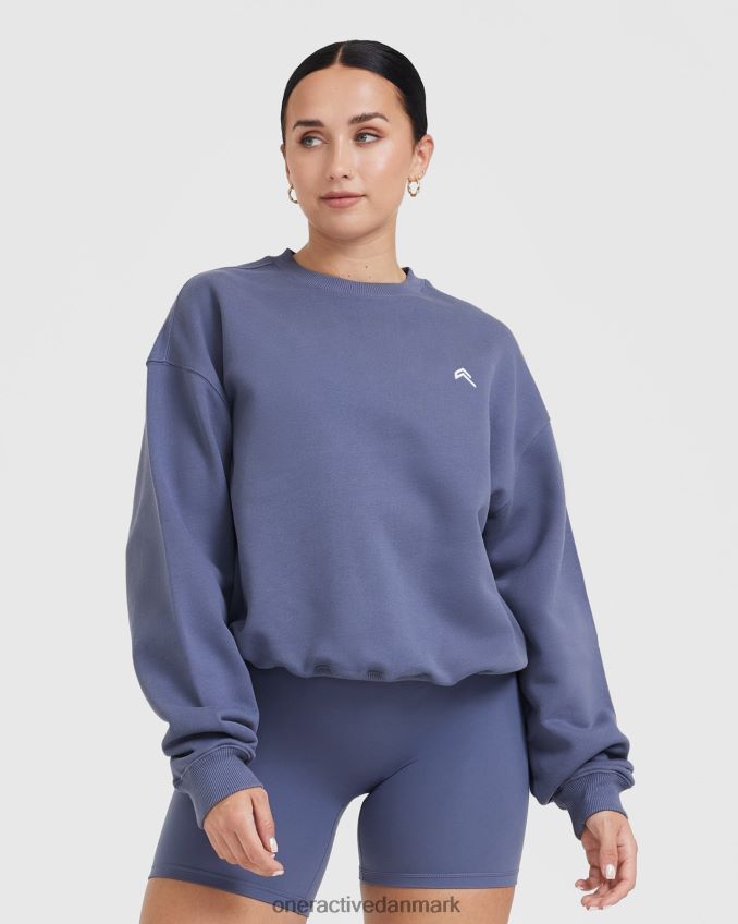 skifer blå tøj X26NZ0568 Oner Active let oversized sweatshirt hele dagen