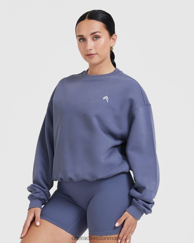 skifer blå tøj X26NZ0568 Oner Active let oversized sweatshirt hele dagen