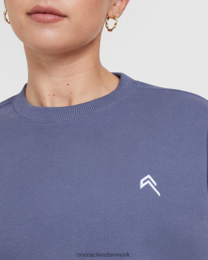 skifer blå tøj X26NZ0568 Oner Active let oversized sweatshirt hele dagen