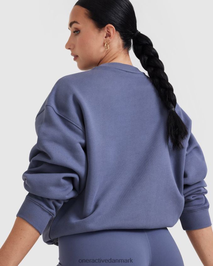 skifer blå tøj X26NZ0568 Oner Active let oversized sweatshirt hele dagen