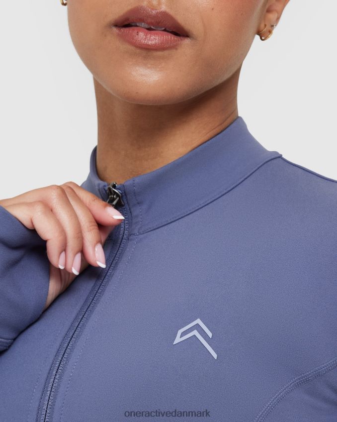 skifer blå tøj X26NZ0581 Oner Active tidløs crop jakke