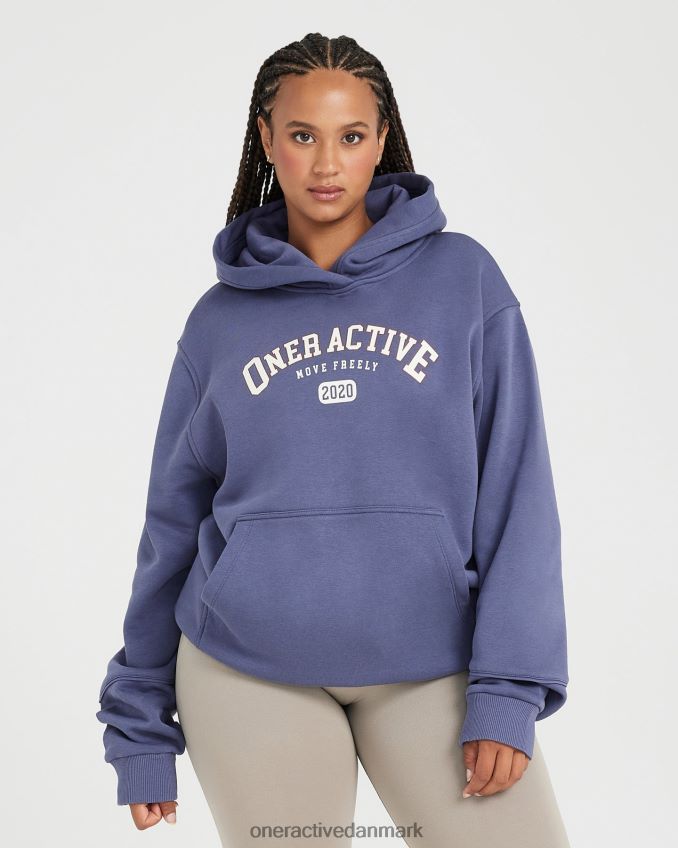 skifer blå tøj X26NZ0632 Oner Active oversized club hættetrøje