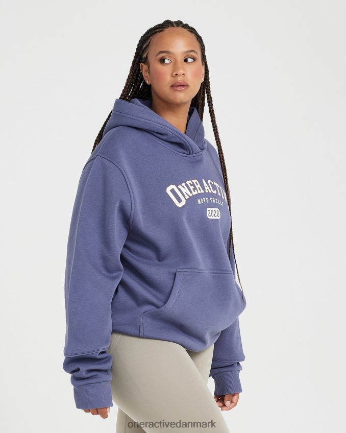 skifer blå tøj X26NZ0632 Oner Active oversized club hættetrøje