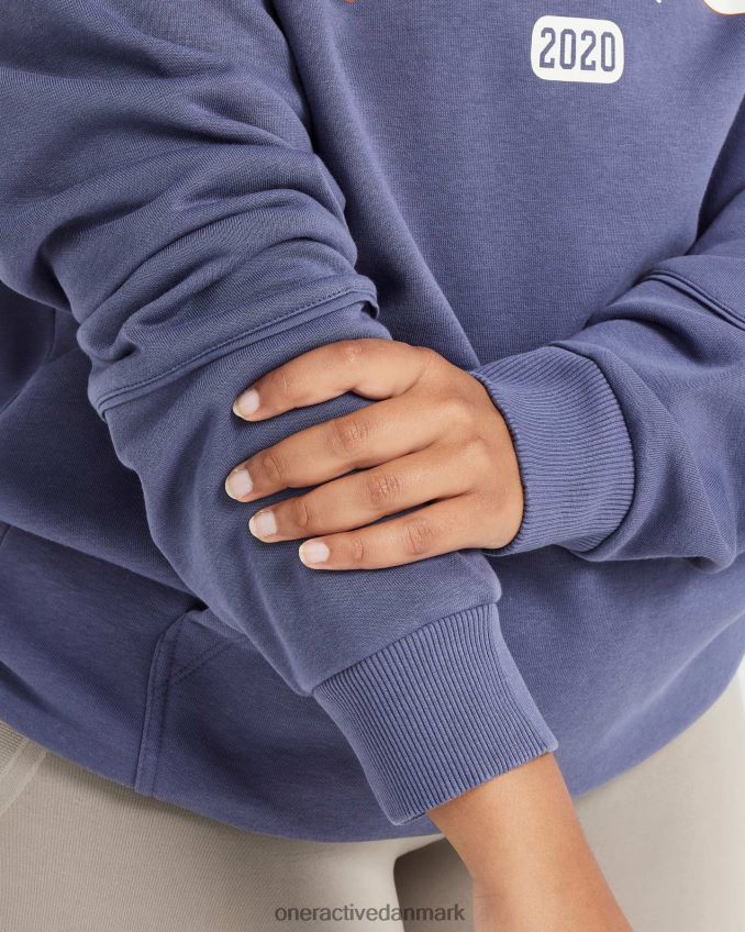 skifer blå tøj X26NZ0632 Oner Active oversized club hættetrøje