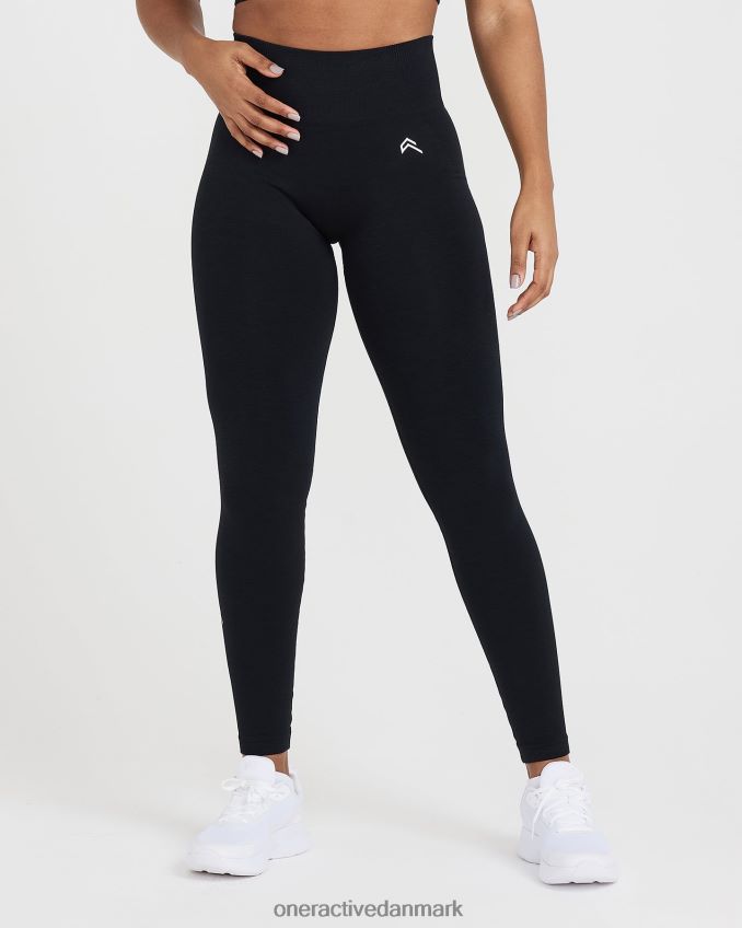 sort mergel tøj X26NZ058 Oner Active klassiske sømløse 20 leggings