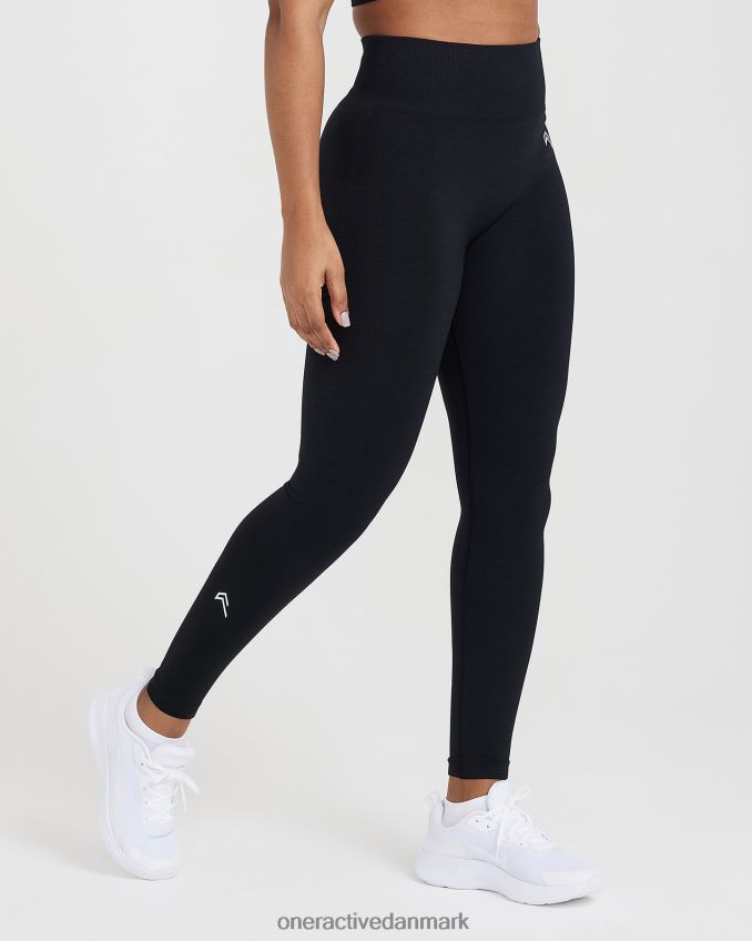 sort mergel tøj X26NZ058 Oner Active klassiske sømløse 20 leggings