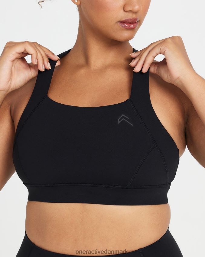 sort tøj X26NZ0103 Oner Active tidløs bralette med firkantet hals