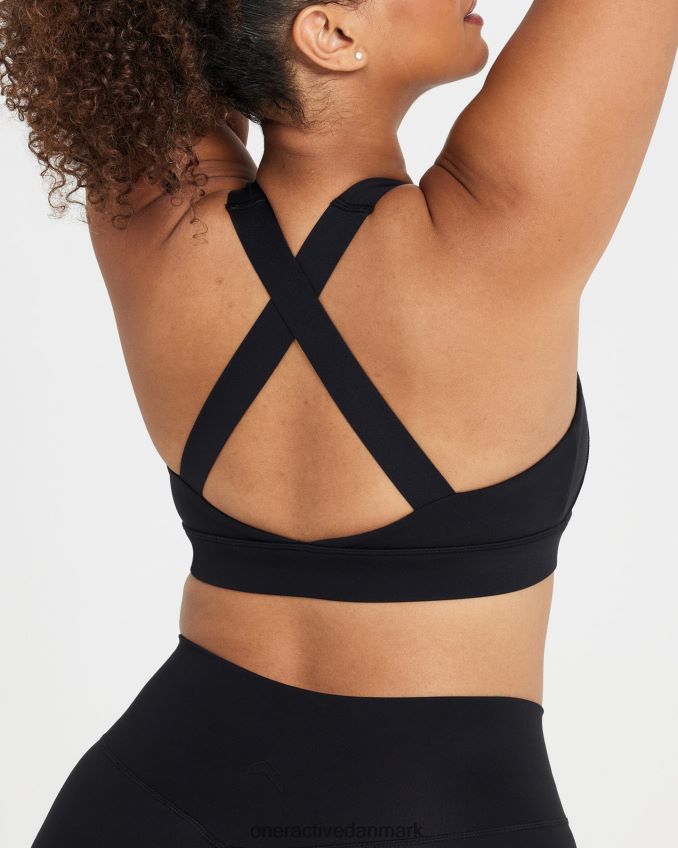 sort tøj X26NZ0103 Oner Active tidløs bralette med firkantet hals