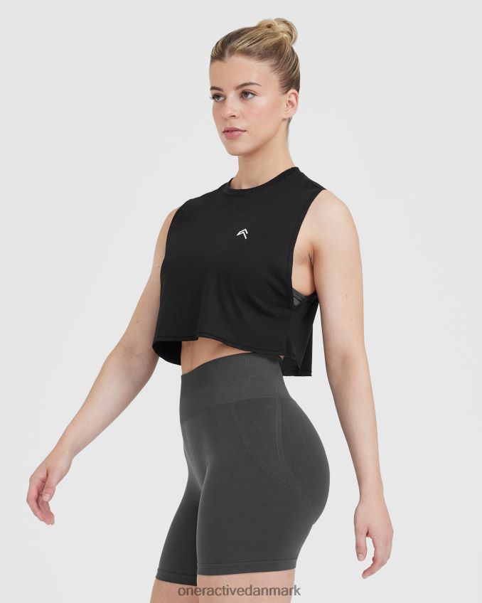 sort tøj X26NZ0370 Oner Active gå til muskelafgrødevest