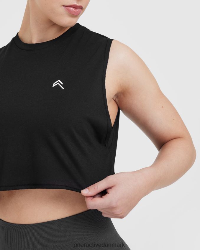 sort tøj X26NZ0370 Oner Active gå til muskelafgrødevest
