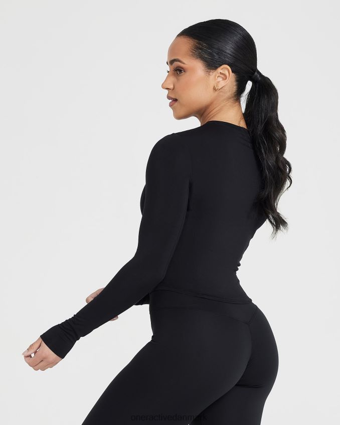 sort tøj X26NZ0436 Oner Active blød blød mellemlang ærmet top