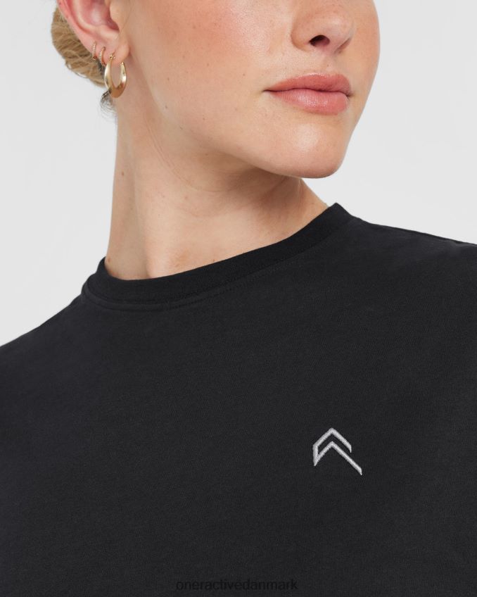 sort tøj X26NZ0495 Oner Active klassisk letvægts t-shirt i overstørrelse