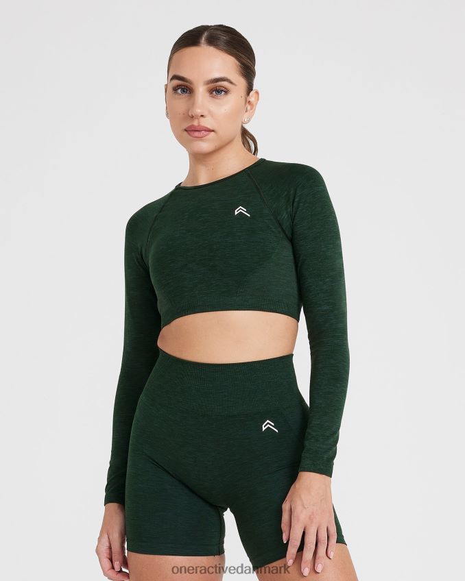 stedsegrøn tøj X26NZ0492 Oner Active ubesværet sømløs langærmet crop top