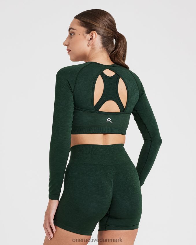 stedsegrøn tøj X26NZ0492 Oner Active ubesværet sømløs langærmet crop top