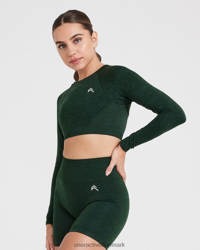 stedsegrøn tøj X26NZ0492 Oner Active ubesværet sømløs langærmet crop top
