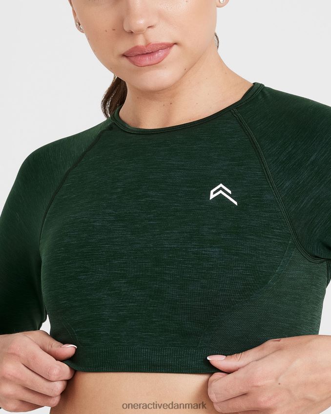 stedsegrøn tøj X26NZ0492 Oner Active ubesværet sømløs langærmet crop top