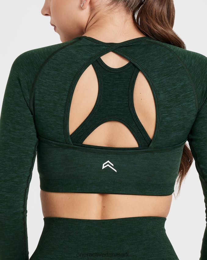 stedsegrøn tøj X26NZ0492 Oner Active ubesværet sømløs langærmet crop top