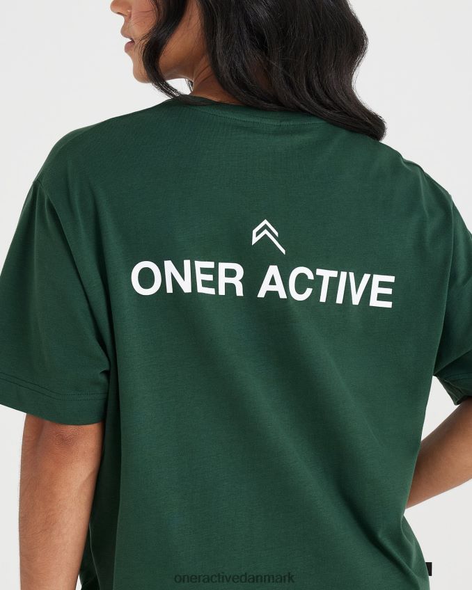 stedsegrøn tøj X26NZ0535 Oner Active grafisk oversized kortærmet t-shirt