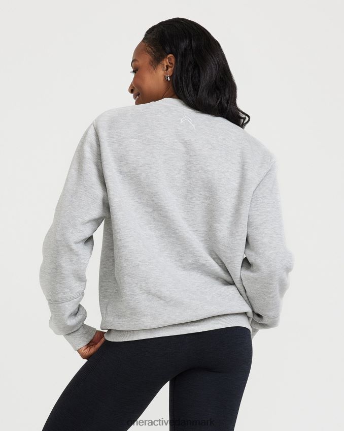 sølvmergel tøj X26NZ0641 Oner Active klassisk lounge overdimensioneret rund hals