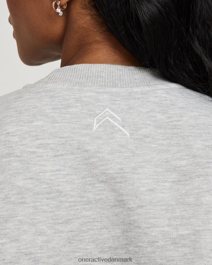 sølvmergel tøj X26NZ0641 Oner Active klassisk lounge overdimensioneret rund hals