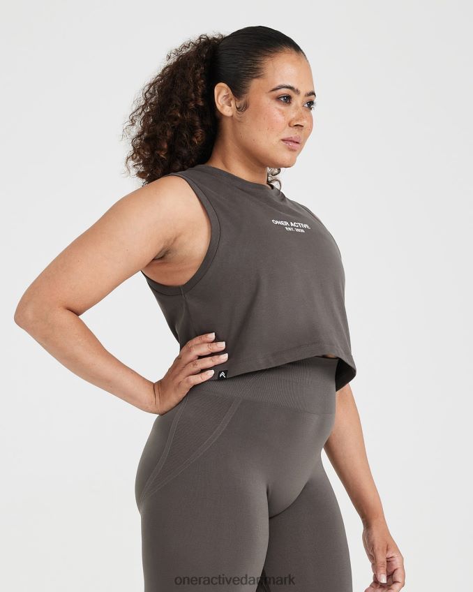 vasket dyb taupe tøj X26NZ0537 Oner Active grafisk jersey tank