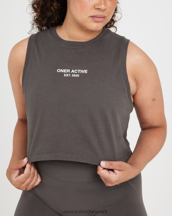 vasket dyb taupe tøj X26NZ0537 Oner Active grafisk jersey tank