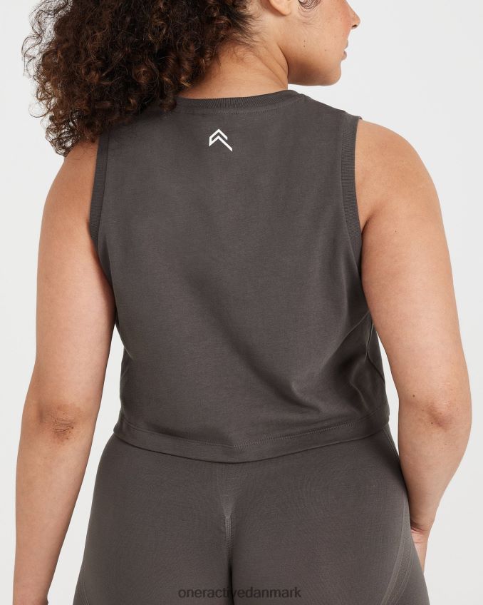 vasket dyb taupe tøj X26NZ0537 Oner Active grafisk jersey tank