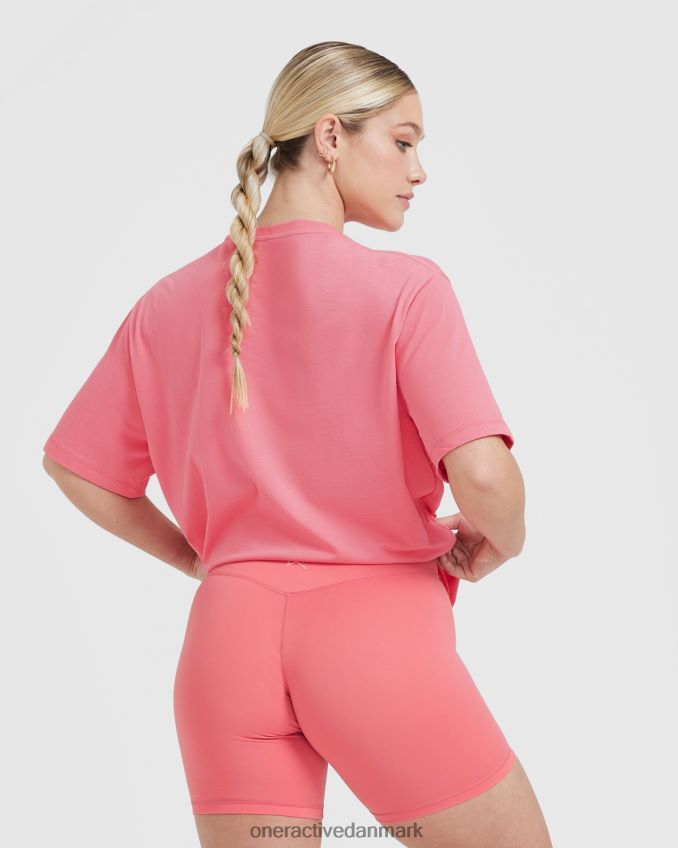 vasket forstærker pink tøj X26NZ0497 Oner Active klassisk letvægts t-shirt i overstørrelse