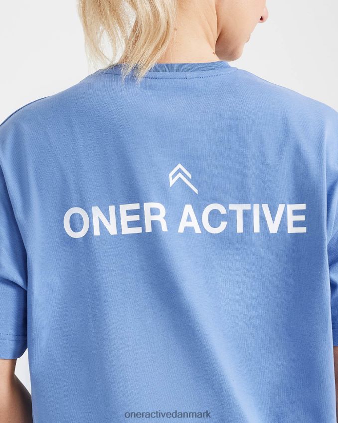 vasket lys denim tøj X26NZ0550 Oner Active grafisk oversized kortærmet t-shirt