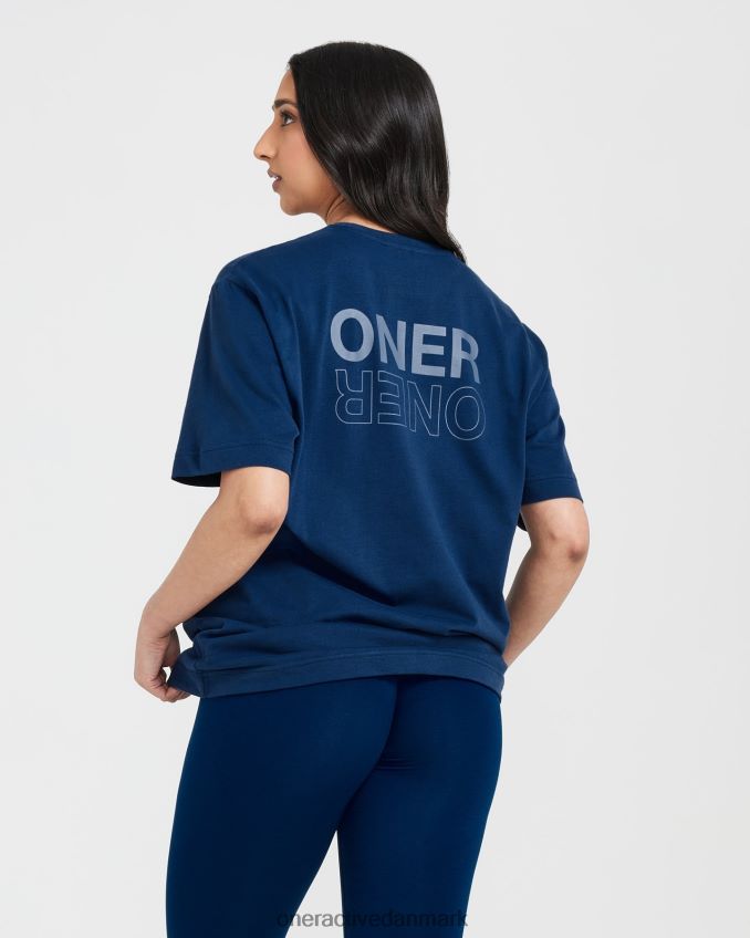 vasket midnat tøj X26NZ0509 Oner Active klassisk spejlgrafisk oversized t-shirt