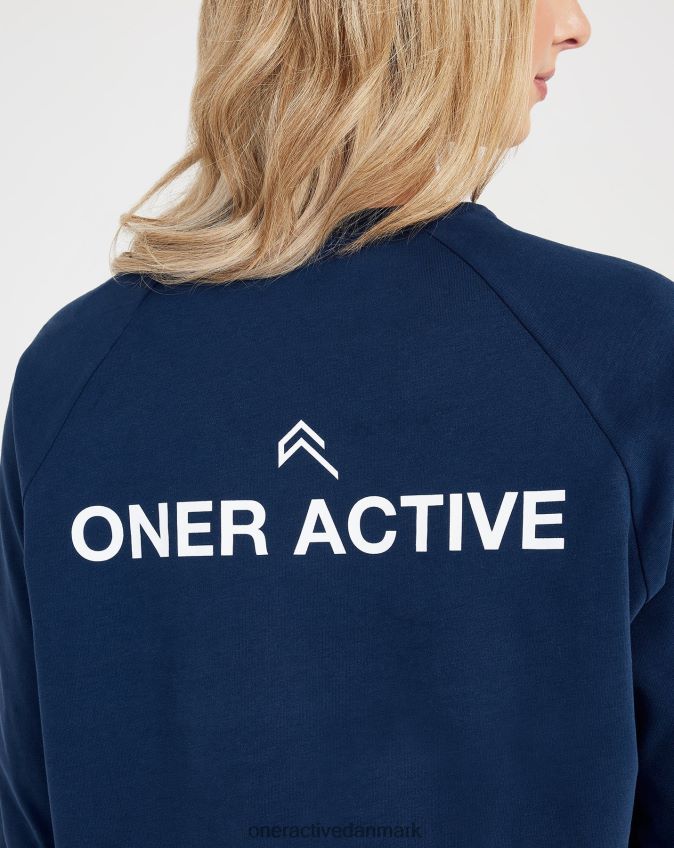 vasket midnat tøj X26NZ0557 Oner Active grafisk oversized langærmet t-shirt