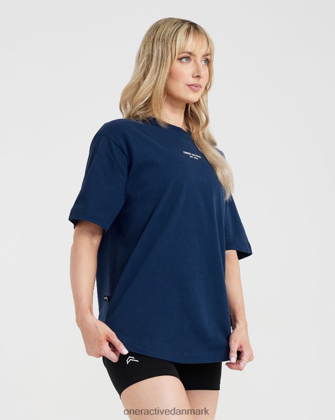 vasket midnat tøj X26NZ0562 Oner Active grafisk oversized kortærmet t-shirt