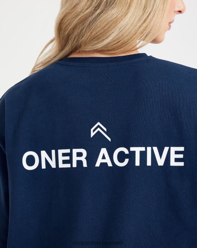 vasket midnat tøj X26NZ0562 Oner Active grafisk oversized kortærmet t-shirt