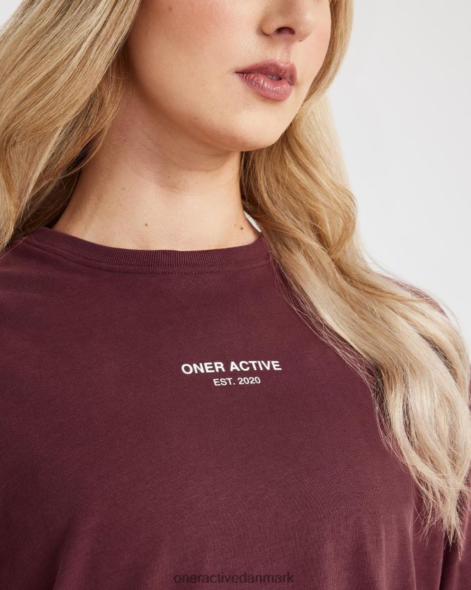 vasket palisander tøj X26NZ0563 Oner Active grafisk oversized kortærmet t-shirt