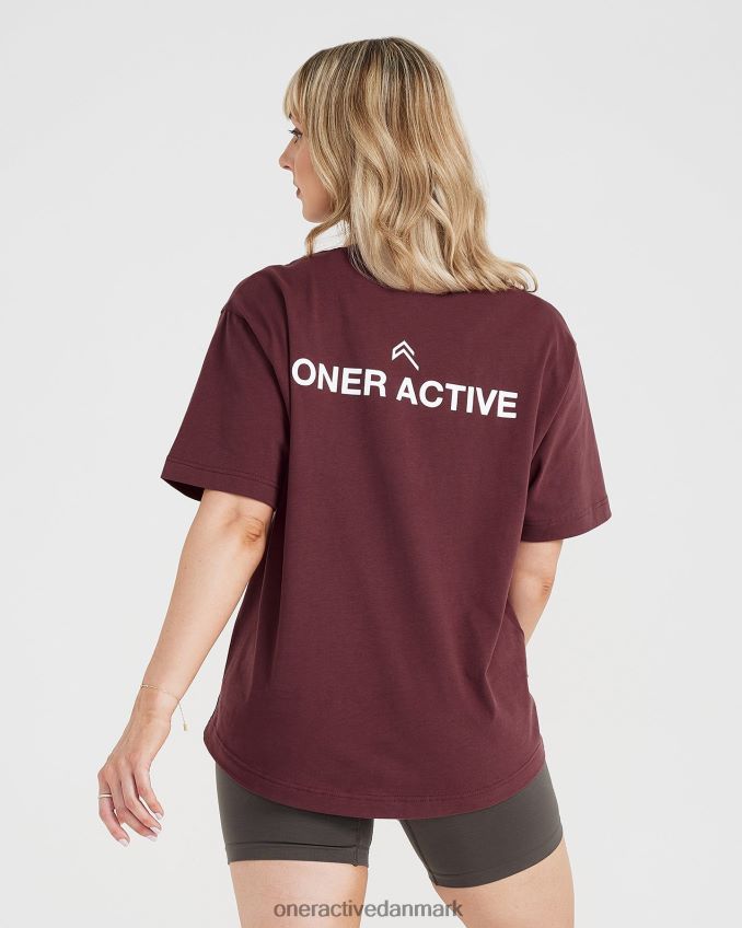 vasket palisander tøj X26NZ0563 Oner Active grafisk oversized kortærmet t-shirt